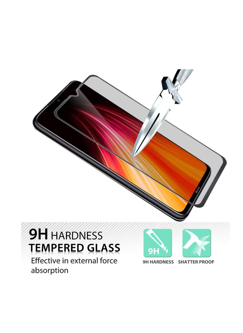Generic - Redmi Note 8 Privacy Screen Protector, Sapnio Anti-Spy Peep Self-adhesive Anti-scratch Bubble Free Anti-Fingerprint 9H Hardness Tempered Glass Screen Protector for Redmi Note 8 - Image 1