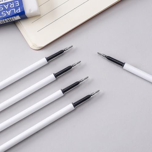 DunBong Black Needle Point Pen Gel Ink Refills, Liquid Gel Pens Refills - 0.5mm Fine Line, Set of 10 (Black) - Image 4