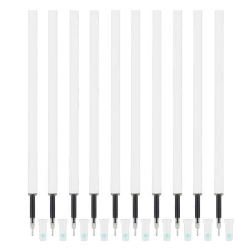 DunBong Black Needle Point Pen Gel Ink Refills, Liquid Gel Pens Refills - 0.5mm Fine Line, Set of 10 (Black) - Image 1