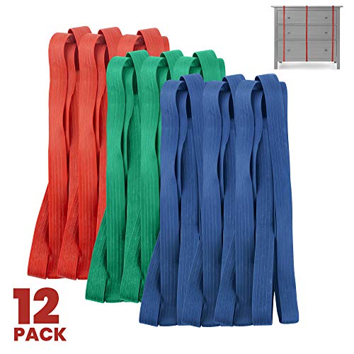 kitchentoolz 12 Pack Variety Extra Large Moving Rubber Bands for Furniture and Moving Blankets - Extra Strength Rubber Mover Bands - 42", 30" and 26" Length - Moving Supplies by Kitchentoolz - Image 2