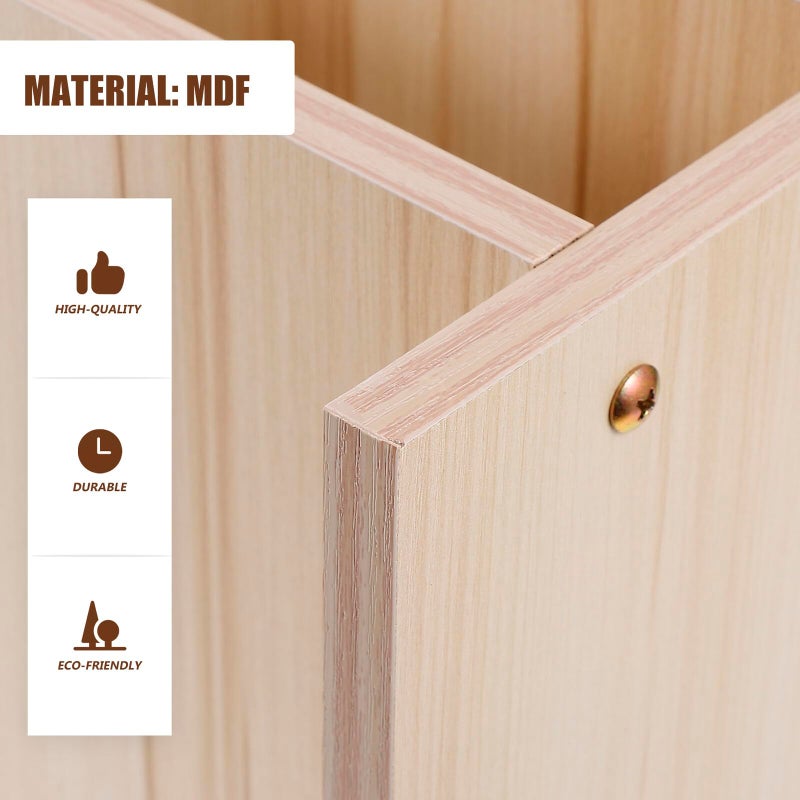 Ergonomic Monitor Stand Riser With Storage Shelf Light Walnut Color Desktop Organizer - Image 4