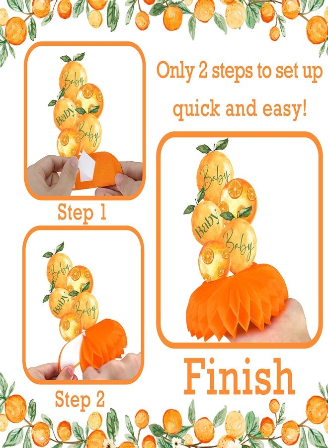 Celee A Little Cutie Baby Shower Table Centerpieces - 12PCS Orange Citrus Baby Decorations for Girl or Boy, Hello Baby Gender Neutral Fruit Baby Shower Decor - Image 4