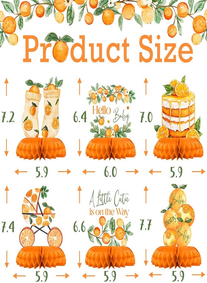 Celee A Little Cutie Baby Shower Table Centerpieces - 12PCS Orange Citrus Baby Decorations for Girl or Boy, Hello Baby Gender Neutral Fruit Baby Shower Decor - Image 2