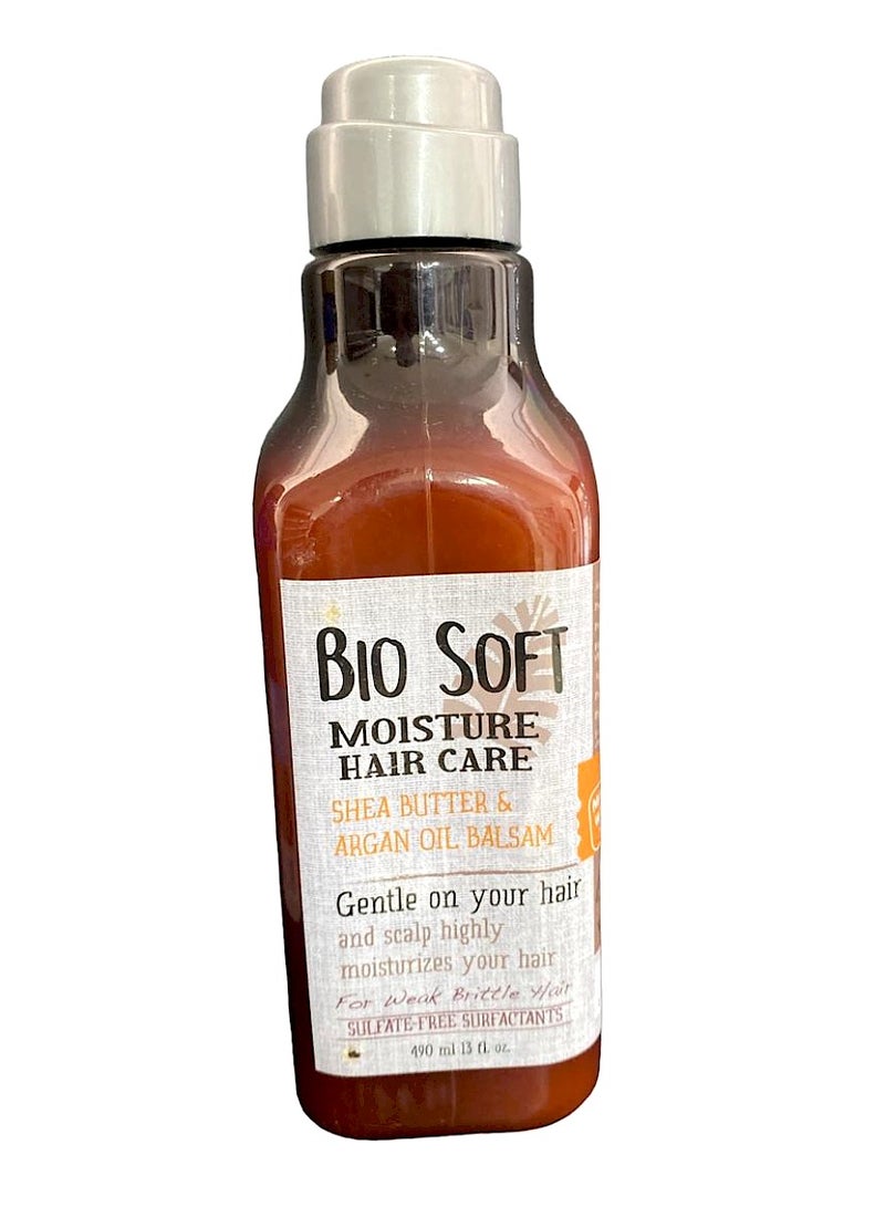 Bio Soft Moisture Hair Care Shea Butter & Argan Oil Balasm 490 ML
