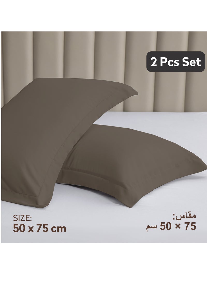 Donetella - Microfiber Pillowcases 2-Pcs Soft Pillow Cover (50 x 75 CM) With Envelope Closure (Without Pillow Insert),Charcoal Grey - Image 1