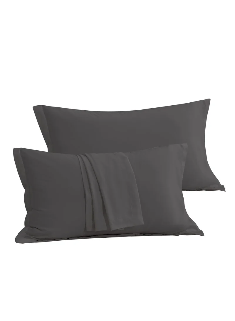 Donetella Standard Pillowcase Set of 2, Size 50x75 cm, Ultra Soft Brushed Microfiber, Envelope Closure, Durable, Wrinkle & Fade Resistant Pillow Covers