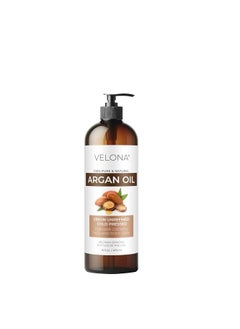 velona velona Argan Oil - 16 Fl Oz | Morocco Oil | Stimulate Hair Growth, Skin, Body and Face Care | Nails Protector | Unrefined, Cold Pressed | Cap Kit…  - Image 1