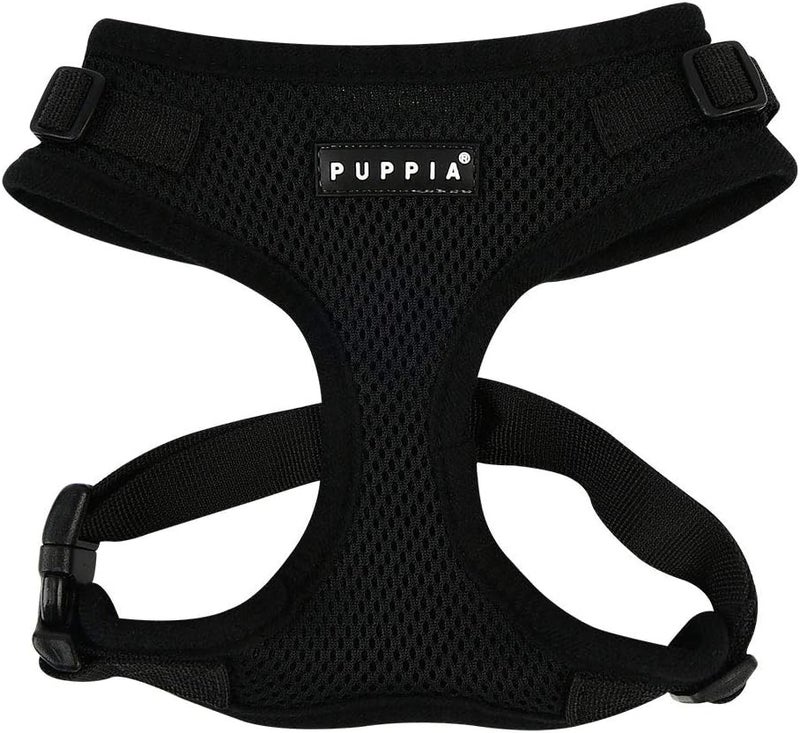 Puppia Authentic RiteFit Adjustable Neck Harness for Dogs, Black, Extra-Large - Image 1