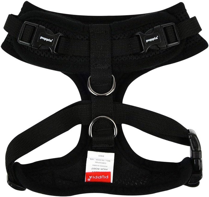 Puppia Authentic RiteFit Adjustable Neck Harness for Dogs, Black, Extra-Large - Image 2