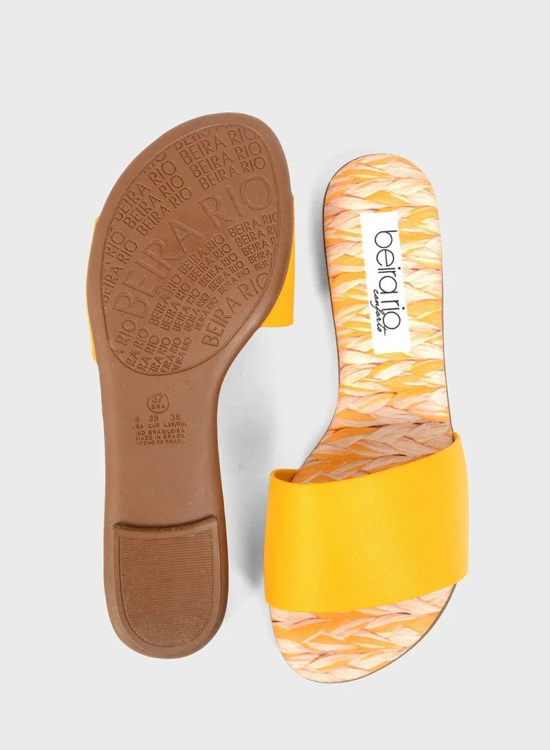 Beira Rio Single Strap Flat  Sandals