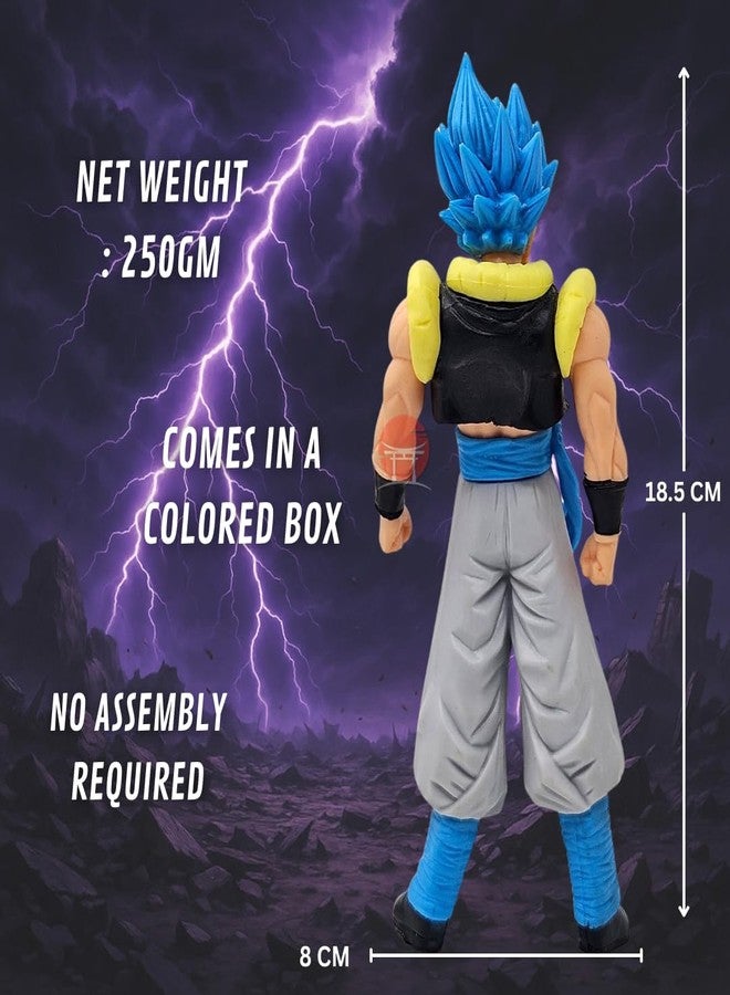 Realmkart Goku Action Figure Ultra Instinct Dragon Ball Z Action Figures MUI Anime Action Figures Premium DBZ Action Figure 18CM for Anime Gift,Office Table,Study Table (Super Saiyan Blue) - Image 2