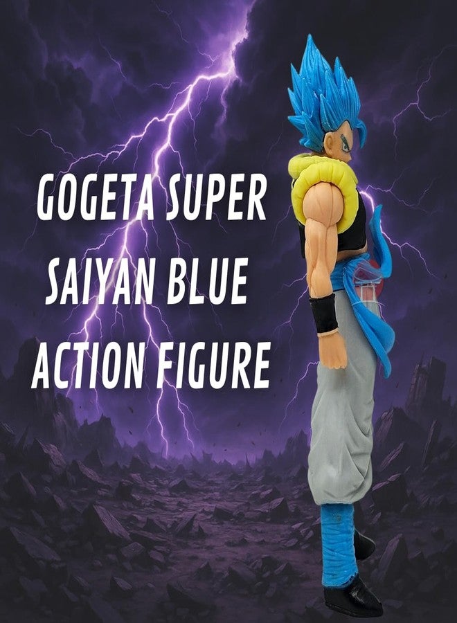 Realmkart Goku Action Figure Ultra Instinct Dragon Ball Z Action Figures MUI Anime Action Figures Premium DBZ Action Figure 18CM for Anime Gift,Office Table,Study Table (Super Saiyan Blue) - Image 3