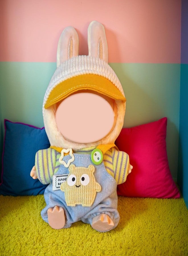 SHUOXUKE Doll Clothes and Accessories, 2026 Stylish Adorable Designed Clothes Outfit for 15cm/17cm Doll with Orange Hat & Overalls & Green Shoes - Image 4