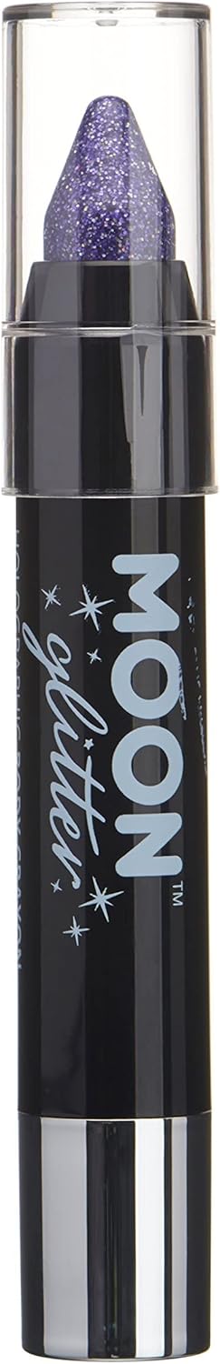 Holographic Glitter Paint Stick Body Crayon makeup for the Face Body by Moon Glitter 35g Purple