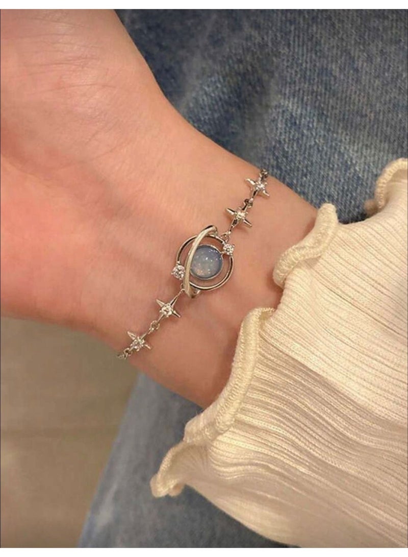 Galaxy Blue Planet Bracelet - Image 3
