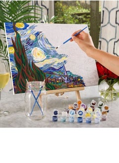 STRATEG LifeFull DIY Paint By Numbers For Adults Kids Wolves Acrylic Wall Art For Home Office Calming Relaxation Color By Number Activity Kit Paint by Numbers Canvas For Beginners  - Image 5