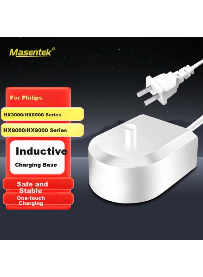 Masentek قاعدة شحن استقرائي متوافقة مع شاحن فرشاة الأسنان الكهربائية فيليبس HX3100/HX6100/HX3120/HX6511/HX6730/HX6530/HX3216 - Image 1