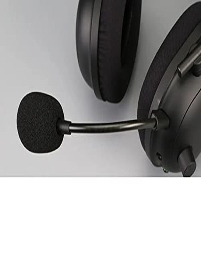 LZYDD ميكروفون لسماعة الألعاب اللاسلكية Razer BlackShark V2 Pro وسماعة الألعاب Razer BlackShark V2 (أسود مع غطاء ميكروفون من الفوم) - Image 4