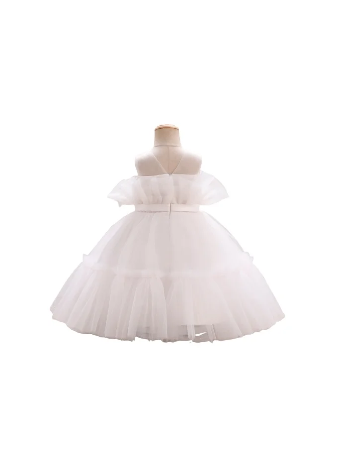 D'Daniela Tulle Ruffle Dress