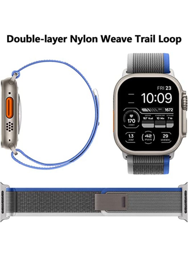 SHOPI - Trail Loop Compatible with Apple Watch Band 49mm 45mm 44mm 42mm 41mm 40mm 38mm, Nylon Weave Sport Loop Men Women Adjustable Pull Tab Strap for Apple Watch Ultra iWatch Series 8 7 6 5 4 3 2 1 SE - Image 1