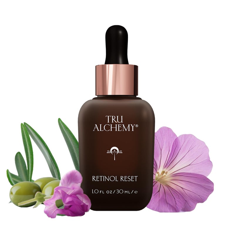 Tru Alchemy Retinol Reset Revitalizing Retinol Serum for face - Wrinkle Appearance Serum & Cream for Face w/Bakuchiol, Niacinamide for Overnight Renewal w/Long-Term Radiance - 1 fl oz - Image 1