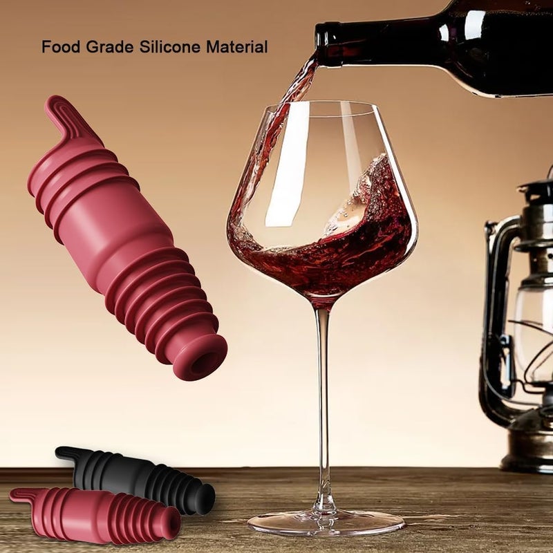 Zikra Bottle Plug with Silicone, Expanding Beverage Bottle Stopper, Reusable   Saver, Bottle Sealer Keeps   Fresh, Best Gift Accessories (8 PACK) - Image 3