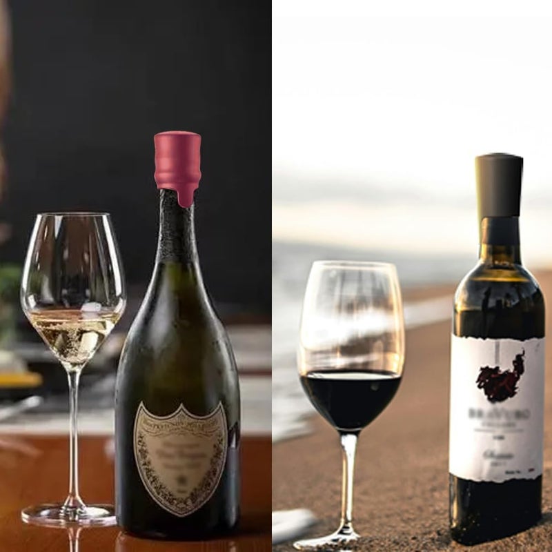 Zikra Bottle Plug with Silicone, Expanding Beverage Bottle Stopper, Reusable   Saver, Bottle Sealer Keeps   Fresh, Best Gift Accessories (8 PACK) - Image 4