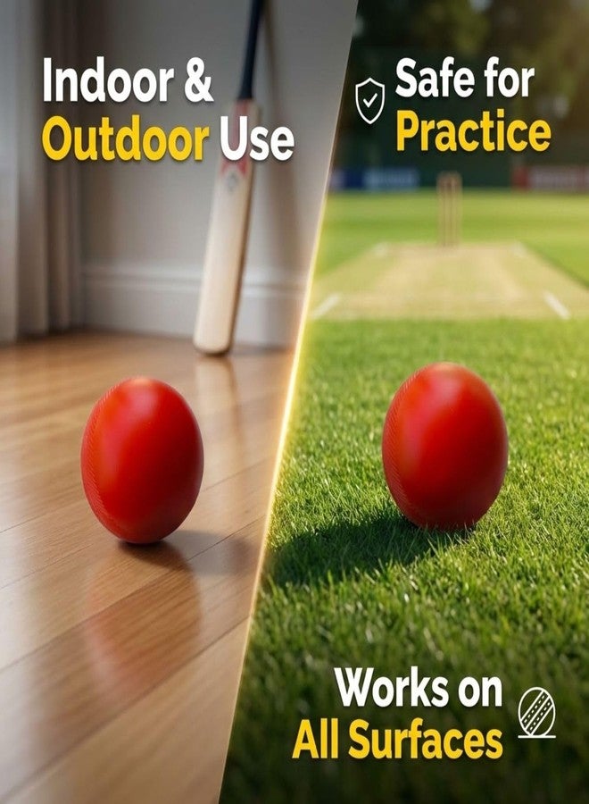 STEFFER Plastic Cricket Training Balls 80gm | Heavy Duty Balls for Practice, Indoor & Outdoor Cricket | Hard Plastic Ball for Bounce & Bowling Drills (Red) (Pack of 12) - Image 5