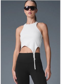 alo alo summer minimalist style top, slim and unique, irregular hem vest for women, sleeveless  - Image 1