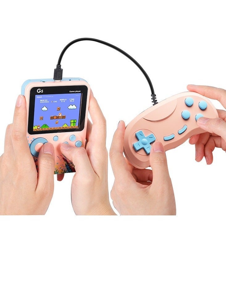 JAJEEK G5 Handheld Retro Video Game Console in Pink – Portable Gaming Device with Hundreds of Preloaded Classic Games – Compact Design, Built-in Screen, Rechargeable Battery – Perfect for Nostalgic Gamers and Kids - Image 4