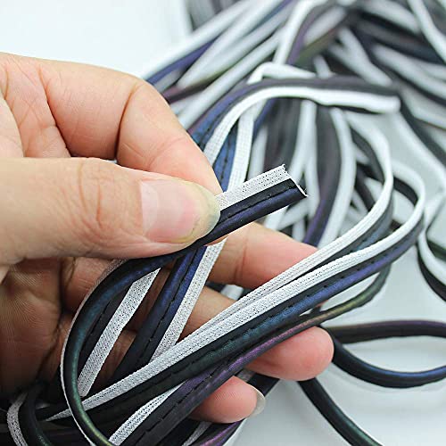 JINBING Colorful Rainbow Reflective Piping Fabric Strip Edging Braid Trim Sew On 20meters (21yards) - Image 5