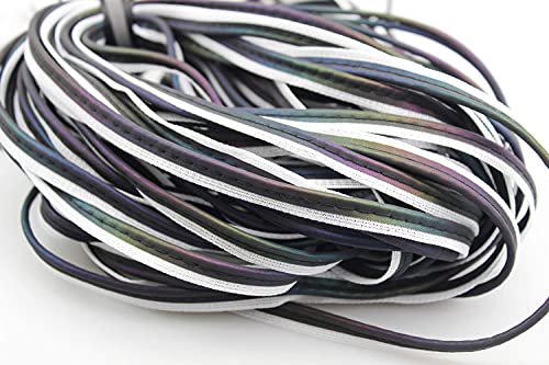 JINBING Colorful Rainbow Reflective Piping Fabric Strip Edging Braid Trim Sew On 20meters (21yards) - Image 2