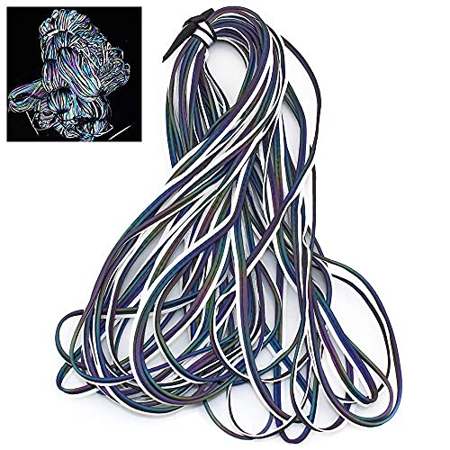JINBING Colorful Rainbow Reflective Piping Fabric Strip Edging Braid Trim Sew On 20meters (21yards) - Image 3