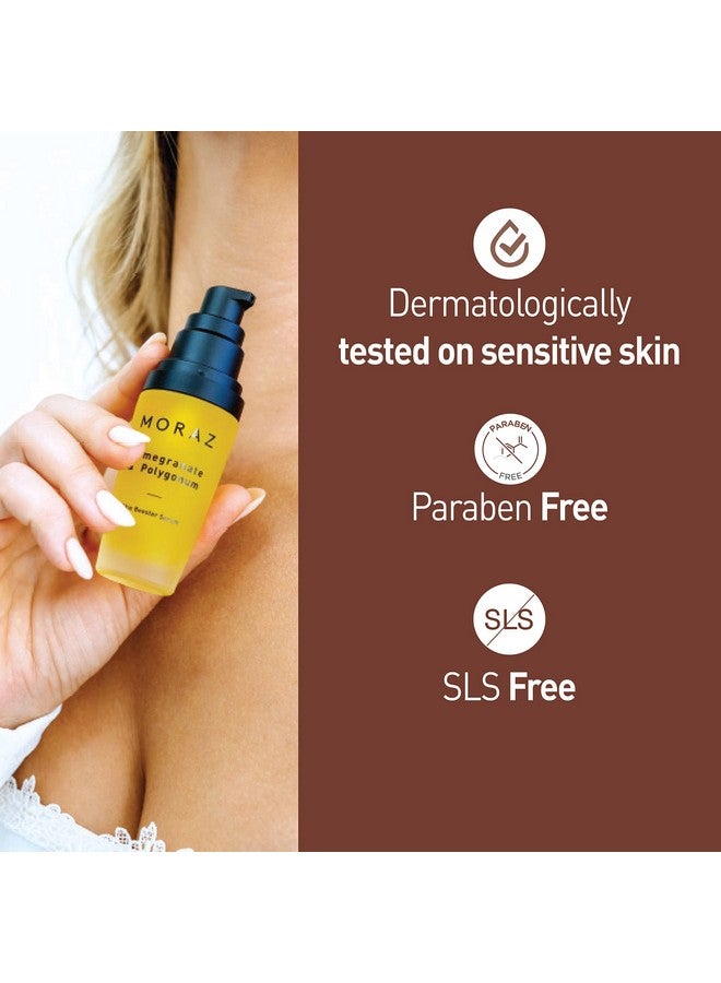 موراز مصل معزز للبشرة بالرمان والبوليغونوم، مصل ترطيب للبشرة الجافة، مصل مضاد للشيخوخة للوجه، يقلل الاحمرار والتهيج، 1.1 أونصة - Image 2