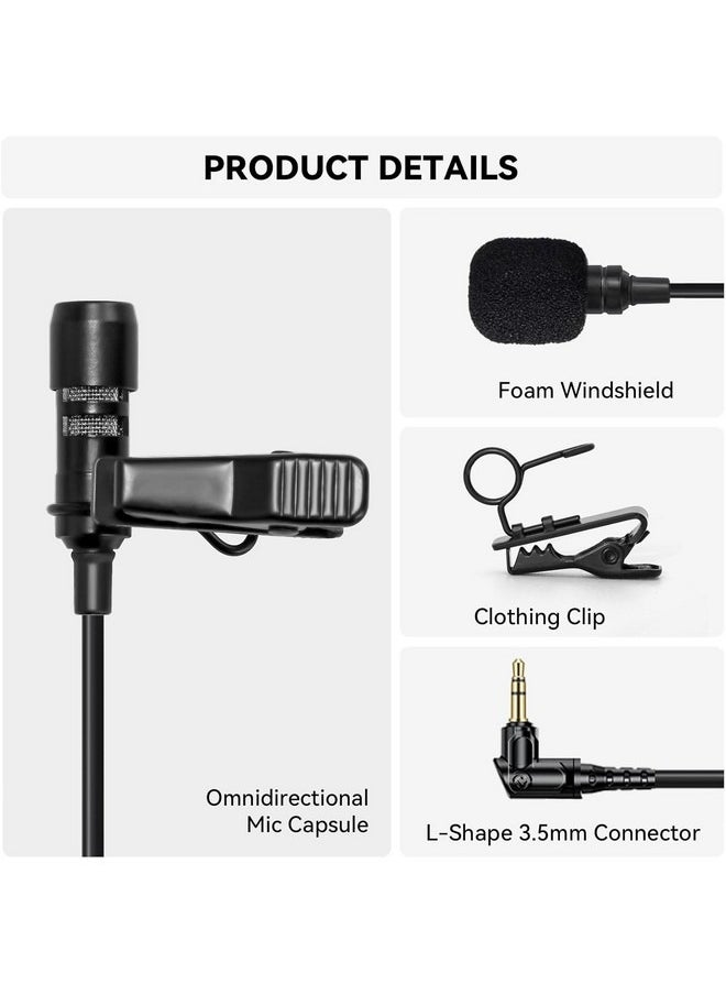 HollyView LARK M2 Wireless Lavalier Microphone Combo (2TX+3RX) and FREE Omnidirectional Lavalier Mic 1000ft Range, Hi-Fi Audio Noise Cancellation for Vlogging