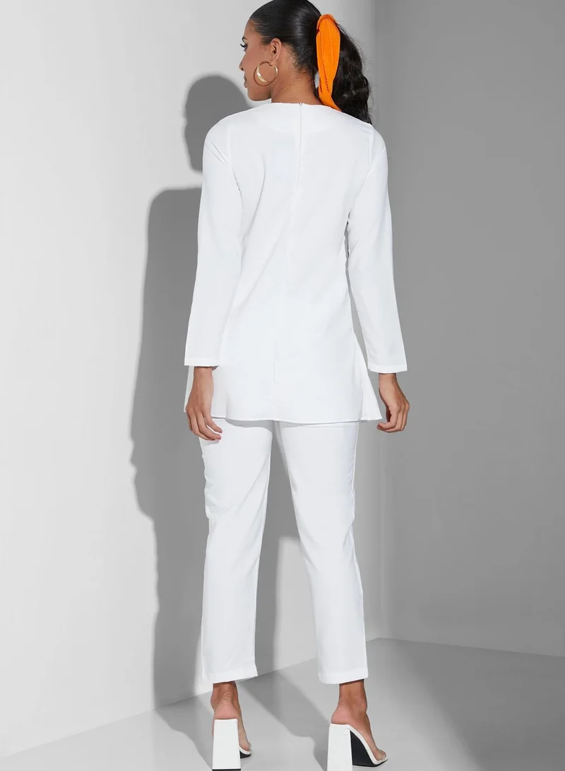 Namshi x Modanisa Crew Neck Tunic & Pants Set