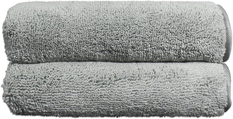 Eurow Absorbent and Fast Drying Microfiber Hand Towels 16 by 28 Inches Gray 2 Pack