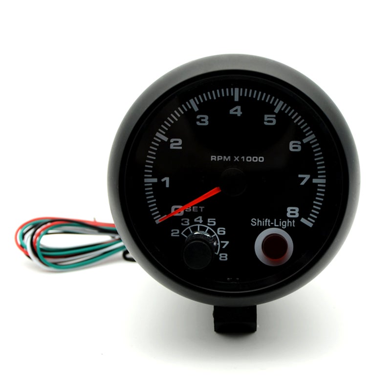 Car Tachometer: 0~8000RPM High Accuracy Easy Operation Rpm Gauge - Adjustable Shift Light Tachometer Gauge for 1-8 Cylinder Gasoline Vehicles 1-2 Cylinder Motorcycles - Image 2
