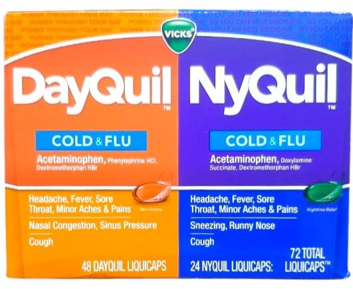 Vicks Dayquil And Nyquil Relief 72 Liquicaps - Image 1