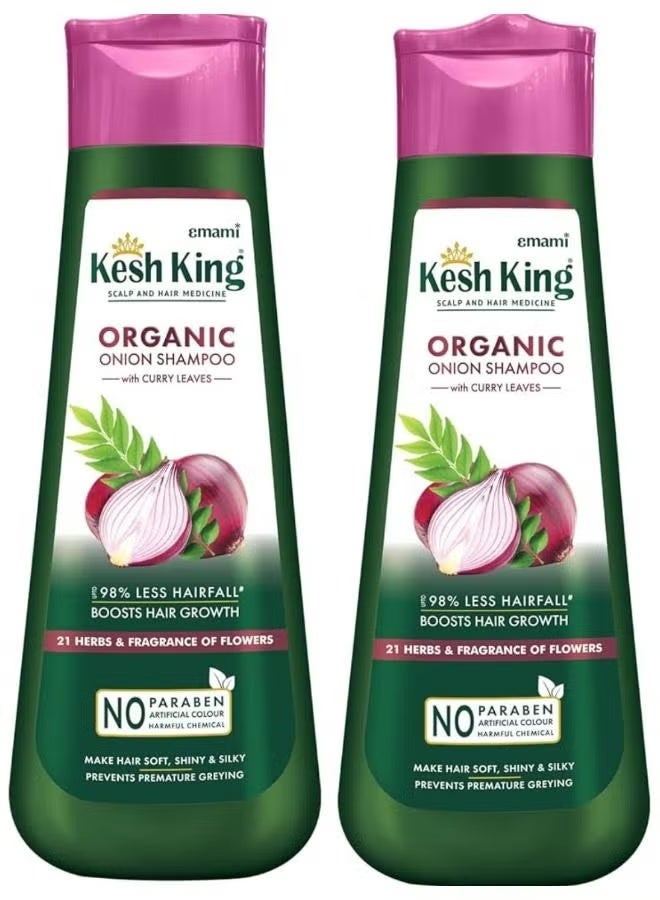 Kesh King Ayurvedic Onion Shampoo with 21 Herbs Reduces Hairfall And Boost Hair Growth 300 ml 2 Pcs