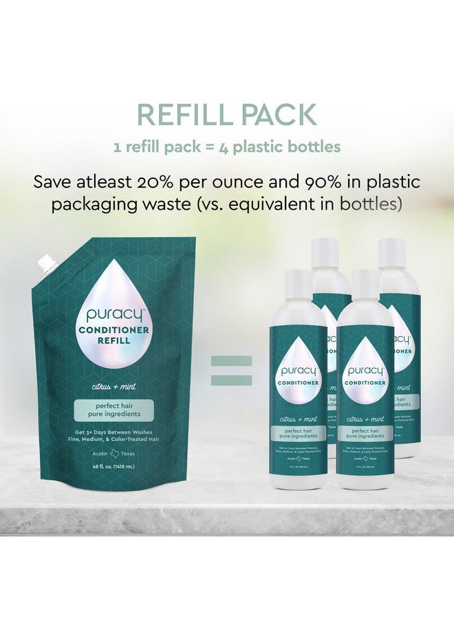 puracy Conditioner The Best Hair Days For Fine Medium And Colortreated Hair Perfect Hair From Pure Ingredients Hair Stays Cleaner & Silkier Longer 98.95% Natural Conditioner (48 Ounce) - Image 4