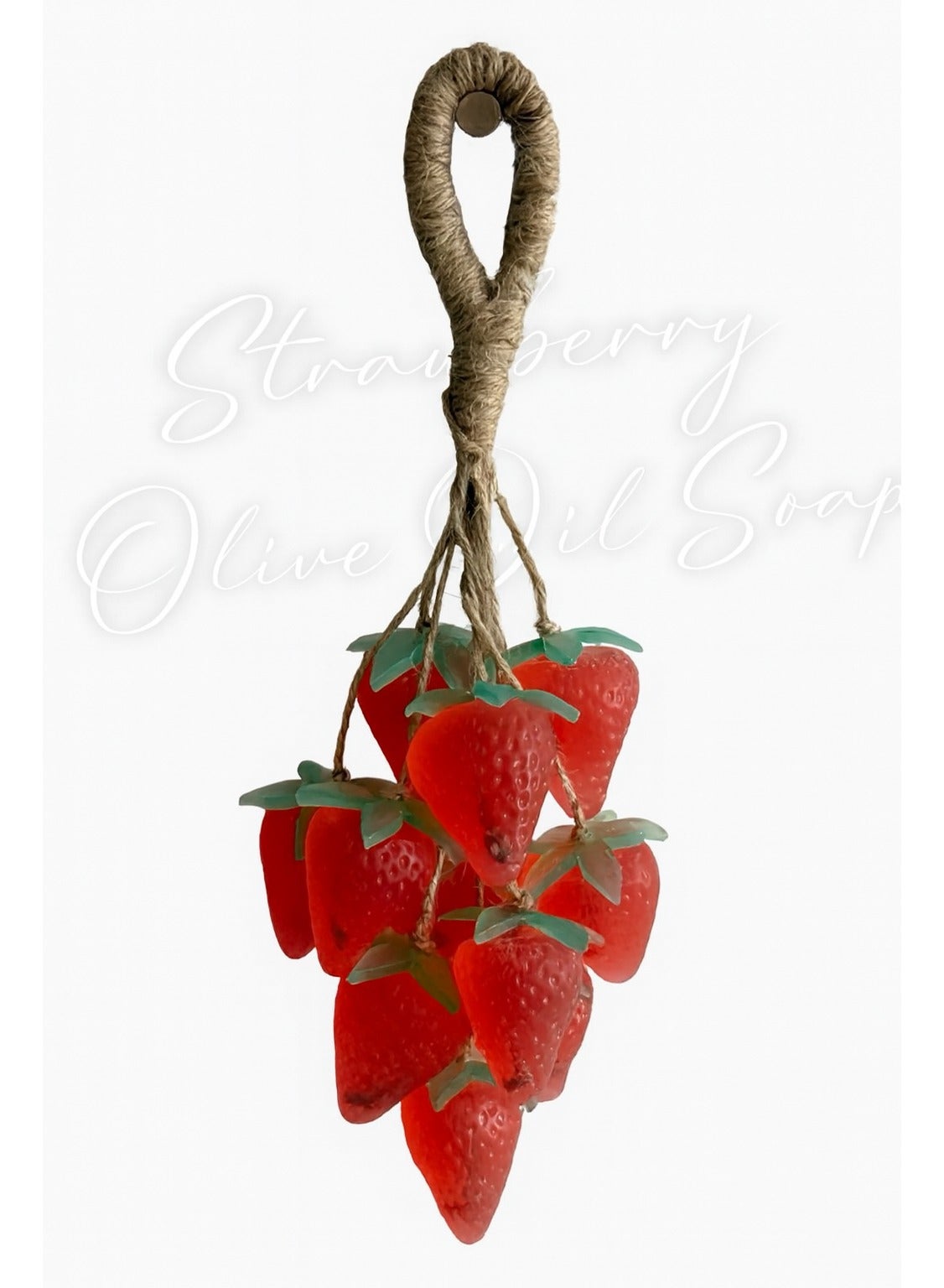 Strawberry Shaped Hanging Soap Handmade Kitchen & Bath Decor