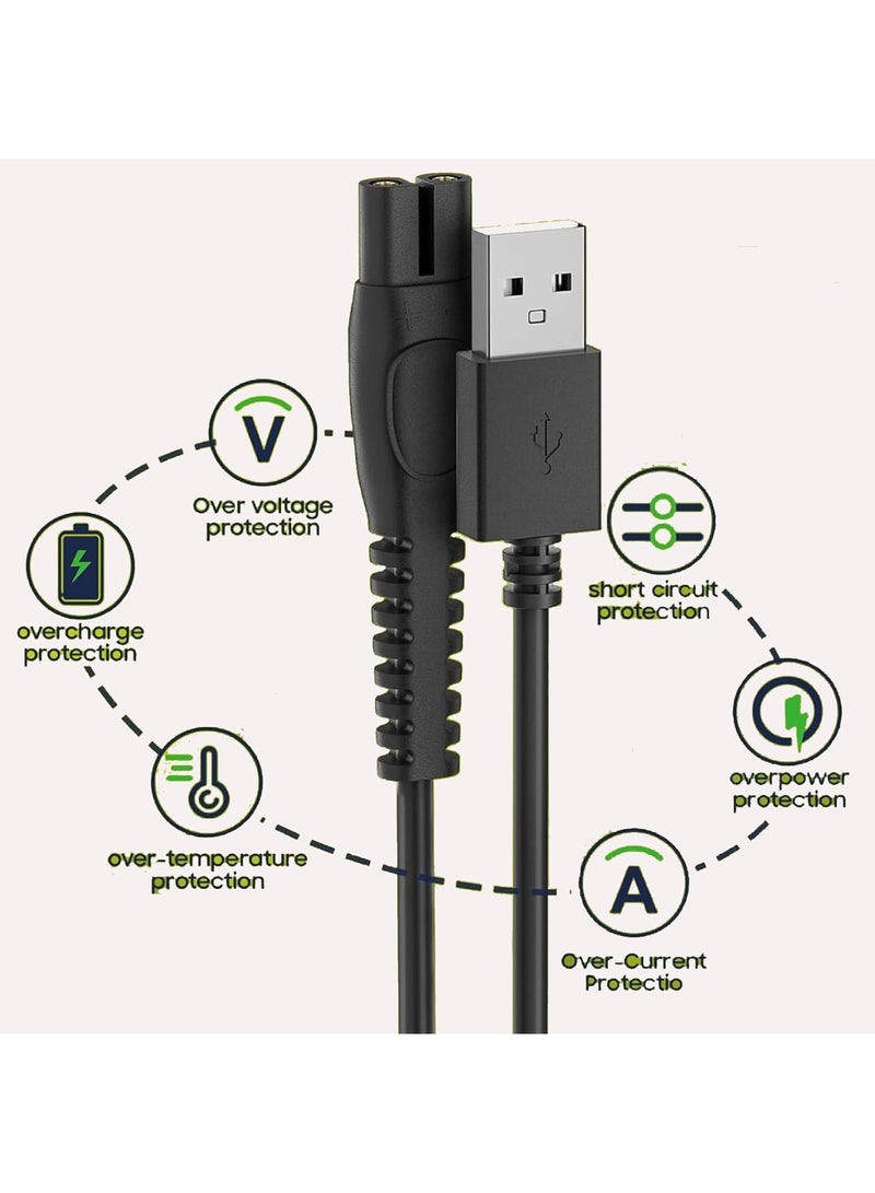 Adando 5V Charger for Philips Norelco Shaver 2400 2600, Wet & Dry Shaver Series 5000 7000 3000 Compatible with Philips Oneblade QP2724, QP2834, QP1924 USB Charging Cable - Image 3