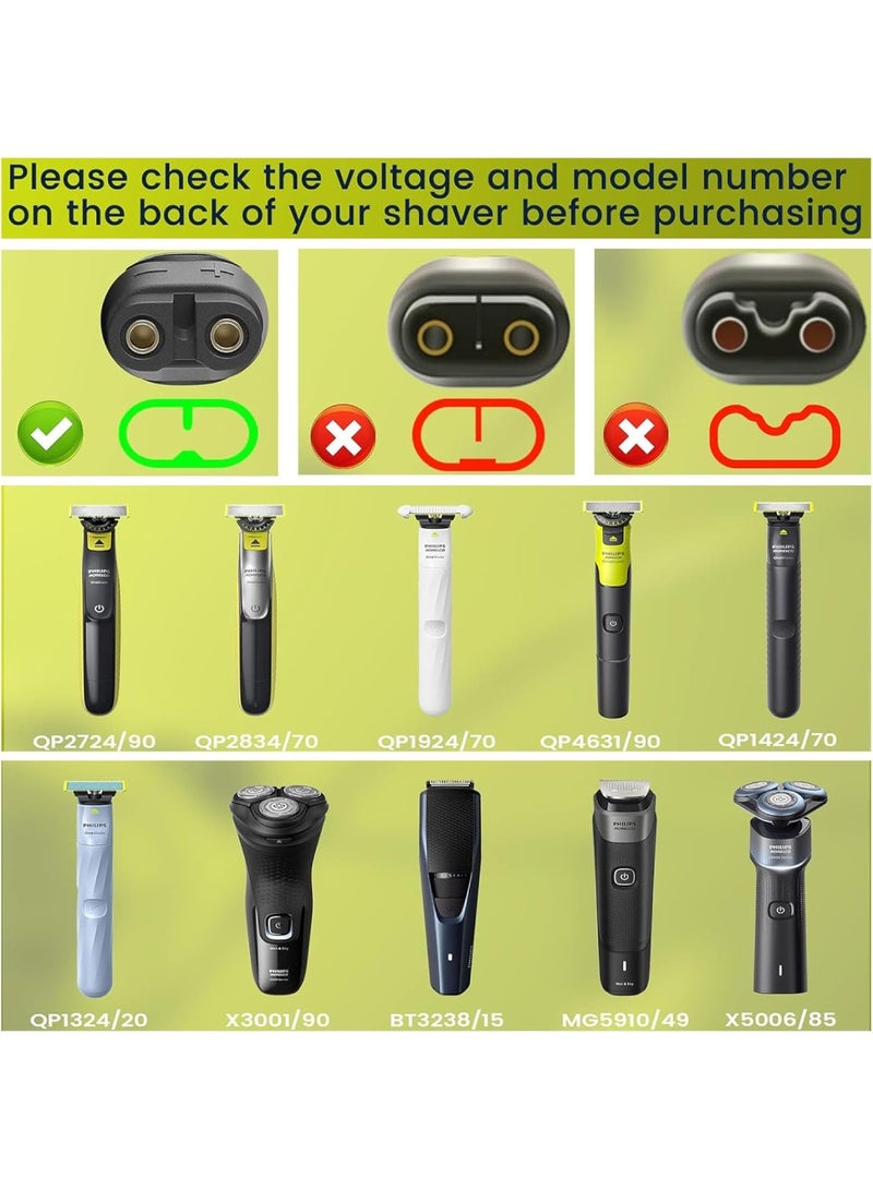 Adando 5V Charger for Philips Norelco Shaver 2400 2600, Wet & Dry Shaver Series 5000 7000 3000 Compatible with Philips Oneblade QP2724, QP2834, QP1924 USB Charging Cable - Image 2