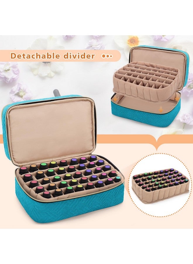 BAFASO Essential Oil Storage Case Holds 40 Bottles (5Ml-30Ml), Essential Oil Organizer With Tool Storage Sections (Bag Only), Teal - Image 2