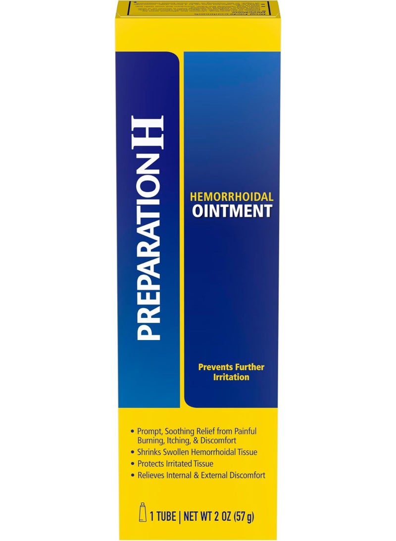 Preparation H Hemorrhoid Symptom Treatment Ointment, Itching, Burning & Discomfort Relief, Tube (2.0oz)