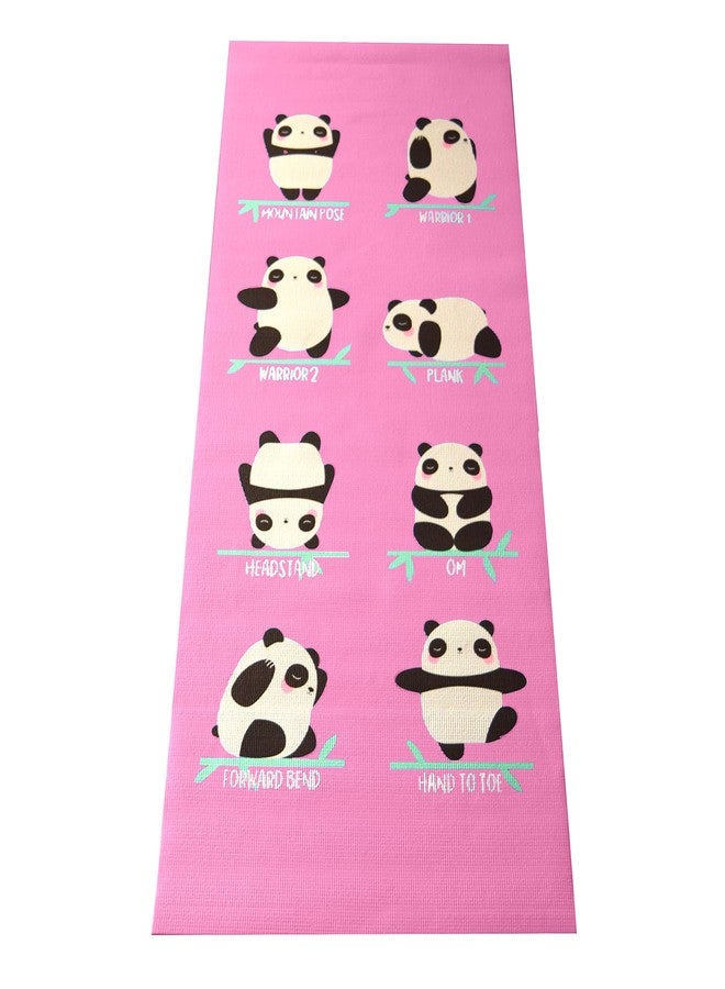 Bean Products 60”x24” Non Slip Yoga Mat for Exercise - 3mm Thick Comfortable Workout Floor Mat for Kids - Eco Friendly Foldable Yoga Mat for Yoga, Pilates, Gym and Stretching, Jelly Bean Panda - Image 1