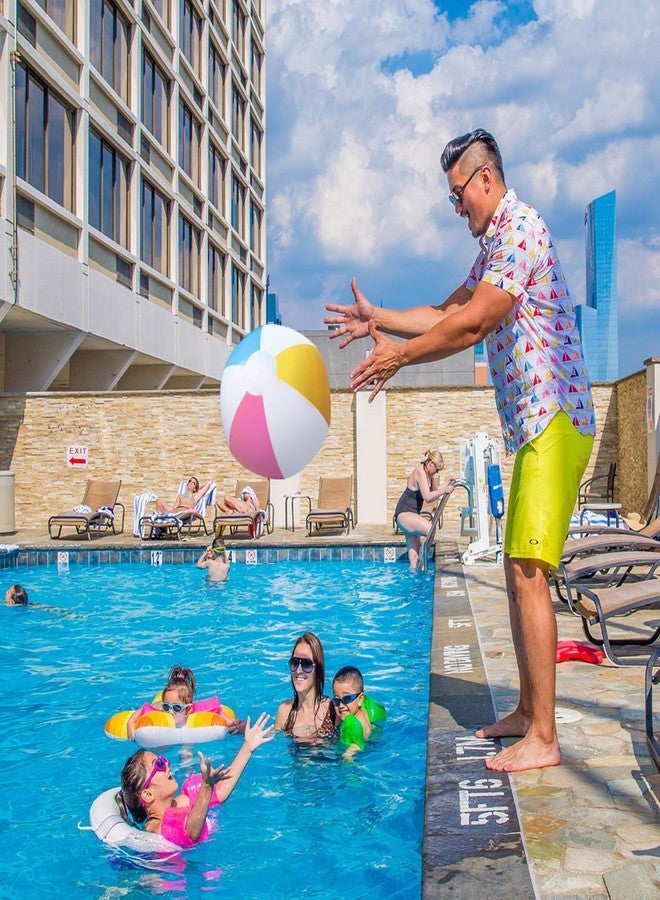 Novelty Place Inflatable Beach Balls - 3 Pack, 12" Diameter, White Panels Alternate with Macaron Colors, Leak-Proof PVC - Summer Beach Pool Party Supplies, Fun Floating Toys for Teenagers, Adults - Image 4