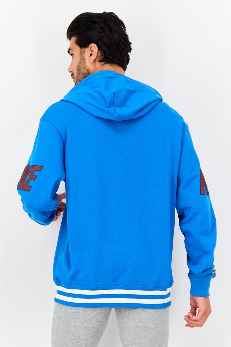 Nike ملابس رياضية للرجال بأكمام طويلة مناسبة، خارجية، هوديز، أزرق - Image 2