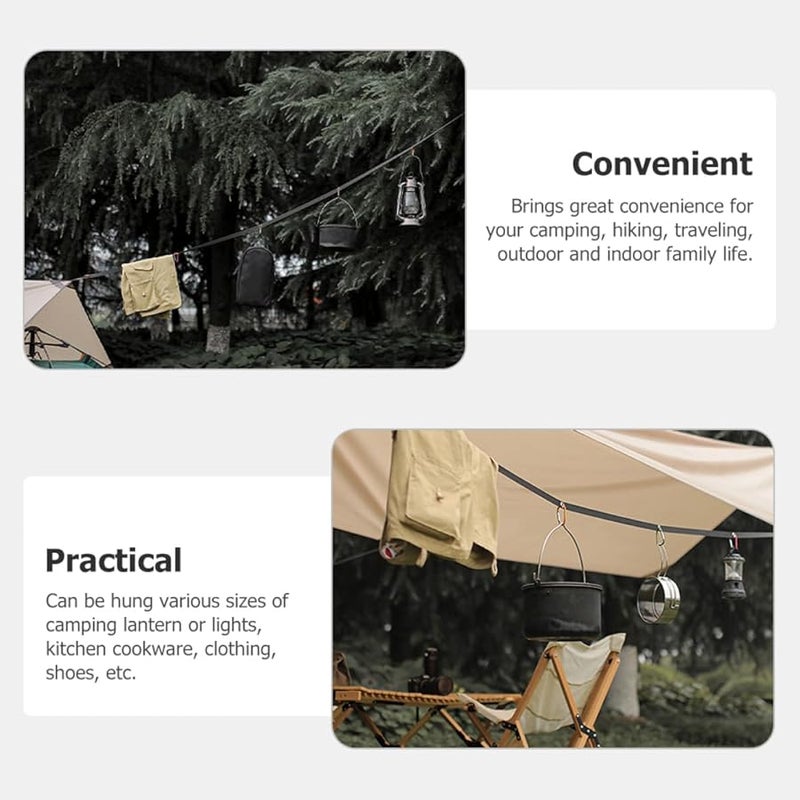 Zerodeko 4 Pack Professional Camping Tent Rope Lanyard Strap Outdoor Clothesline - Image 5